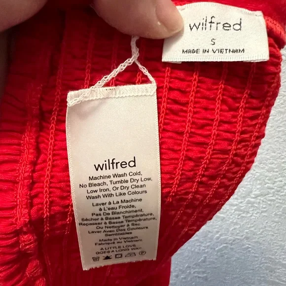 Aritzia Wilfred Daveney Tie Front Tube Crop top - Picture 4 of 6